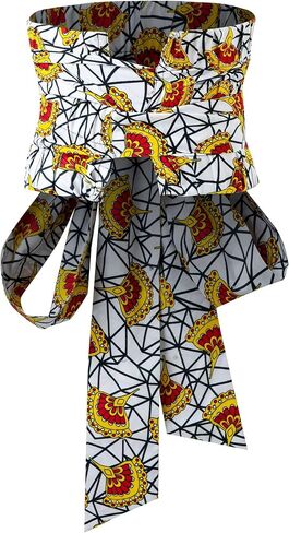 HongyuAmy Women's African Print Tie Elastic Stretchy Vintage Wide Waist Belts for Tops Dress in Kuwait