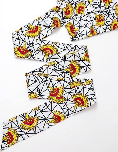 HongyuAmy Women's African Print Tie Elastic Stretchy Vintage Wide Waist Belts for Tops Dress in Kuwait