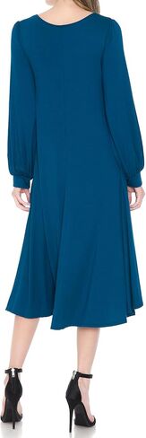 iconic luxe Women's Bishop Sleeve Midi Dress in Saudi Arabia