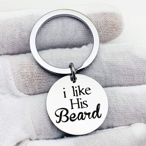 Lover Couple Christmas Gifts - I Like His Beard I Like Her Butt Funny Keychain Unique Wedding Gift Anniversary Present Gifts for Him and Her in Saudi Arabia