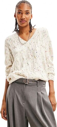 Desigual Women's Woman Flat Knit Thick Gauge Pullover in Saudi Arabia