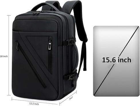 Solim Anti-theft Laptop Backpack,Business Travel Backpack Fit 15.6 Inch Durable Water Resistant Computer Bag with USB Charging Port for Men, Black, One Size, Travel Backpacks in Kuwait
