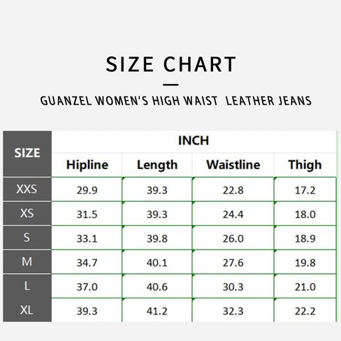 Guanzel المرأة جيوب عالية الخصر مستقيم الساق الجينز السراويل الجلدية طماق PU in Saudi Arabia