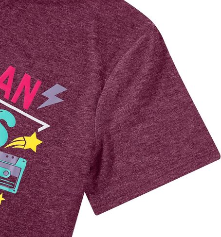 تي شيرت عتيق 80 للنساء أنا فتاة كيندا في الثمانينات قميص برسومات ريترو تي شيرت لحفلات أعياد الميلاد بأكمام قصيرة in Kuwait