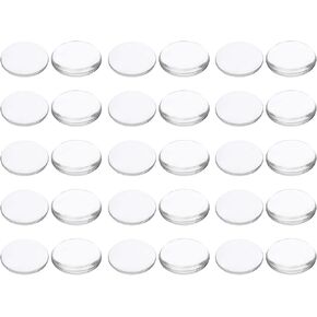 PATIKIL Transparent Glass Cabochons, Round Glass Dome Tiles for Photo, Pendant, Jewelry Making