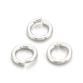 Craftdady 50pcs 4mm Soldered Jump Rings 925 Sterling Silver Closed O Rings for Jewelry Crafts Making