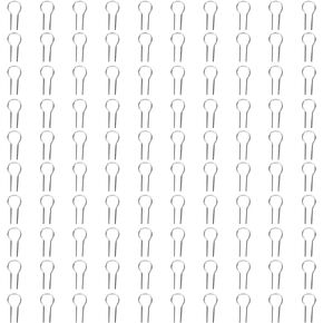 100pcs High Temperature Nichrome Wire Jump Rings, R-Shaped Hanging Burning Needle High Temp Wire for Kiln Nichrome Wire Ceramics for DIY Pendant Bead Ornaments