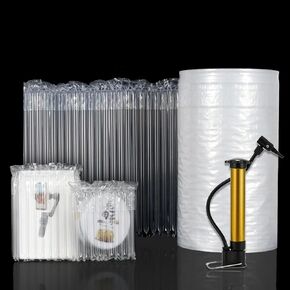 ZHUOKECE Inflatable Bubble Wrap Roll,Bubble Cushioning Wrap Roll, Inflatable Air Pillow Column Wrap for Packaging Moving Shipping Delivering (6 inch*164ft)