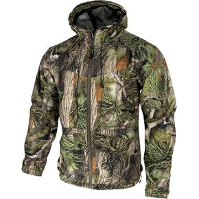 AYIN Hunting Camo Rain Suit, Breathable Waterproof Camouflage Rain Hooded Jacket and Pants with Wateproof Zippers