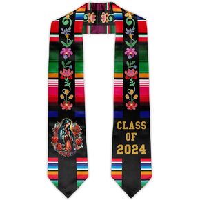 XINWBB Mexican Graduation Stole 72'' Class of 2024 Graduation Gift Mexican Graduation Sash for Graduation's Day