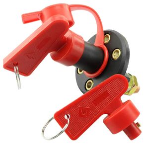 DGZZI Battery Kill Switch 12V/24V Disconnect Battery Isolator Cut Off Power Kill Switch Key Breaker with 2PCS Key and Key Ring for Car Truck Boat Camper
