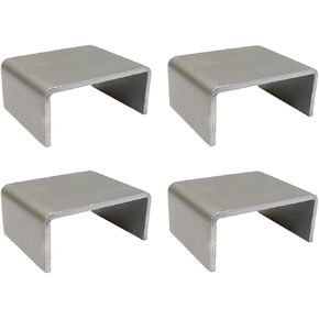 Boxer Heavy Duty Weld On Steel Stake Pocket Anchors for Flatbed Trailers and Trucks - 2x4 Weld On Steel Bracket (4 Pack)