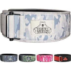 Bear Grips 3 Layer Weight Lifting Belt - Auto Locking Gym Belt for Men and Women - Adjustable Weightlifting Belt for Strength Training Olympic Lifting Powerlifting Deadlift