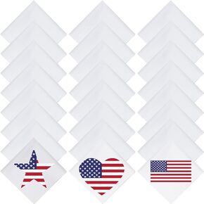 White Bandana Bulk for Sublimation Polyester Blank Bandana Unisex Bandanas White Hand Towels, 22 x 22 Inch