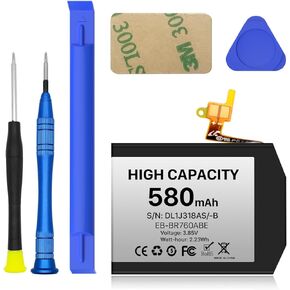 بطارية بديلة لجهاز Samsung Gear S3، بطارية بديلة فائقة السعة 580 مللي أمبير في الساعة لجهاز Samsung Gear S3 Frontier (SM-R760) وGear S3 Classic SM-R770،BR760،R765 EB-BR760ABE GH43-04699A مع مجموعة أدوات الإصلاح in Kuwait