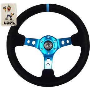 NRG Innovations Reinforced Steering Wheel RST-006S-BL + U.S. Performance Lab Air Freshener