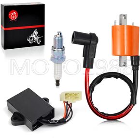 Ignition Coil & Ignitor CDI Box and Spark Plug for Yamaha Gas Golf Cart G9 1991-1995 OEM 99999-02368-00 J38-82310-20-00