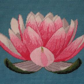HM NABAVIAN Appletons Wool Needlepoint Kit – Flanders Range - Lotus Flower by The Flanders Tapestry Collection