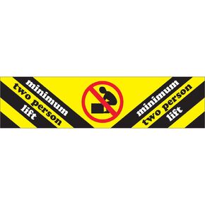 Tape Logic Aviditi Tape Logic 2" x 8","Minimum Two Person Lift" Multiple Warning Sticker, for Shipping, Handling, Packing, and Moving (1 Roll of 500 Labels)