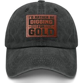 I'd Rather Be Digging for Gold Treasure Golf Hat Trendy Running Caps Gifts for Women Who Like Engraved,Coo Cap