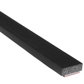 Trim-Lok X103HT-25 EPDM Closed Cell Sponge HT (General Acrylic) PSA Rubber Seal, Ribbed, 0.375" Height, 0.625" Width, Rectangle