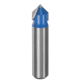 HARFINGTON Router Bits 1/2" Dia 1/2" Shank 90 Degree V Type End Mill Carbide for Woodworking Carpentry Engraving Edge Trimmer Cutter Tools