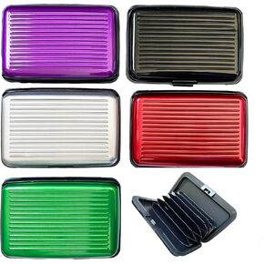 Goldenvalueable Aluminum Hard Case Credit Cards Wallet (Assorted 6 Pack)