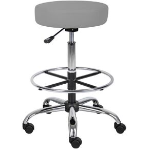 Boss Office Products Adjustable 16" Drafting Stool, Grey