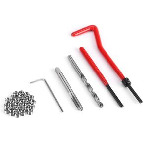 Walfront Thread Repair Kit,30 Pcs M5/M6/M8 Thread Repair Insert Kit Compatible Hand Tool Set for Auto Repairing(M5), Comprehensive Tool Set