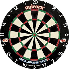 UNICORN Dartboard & Backboard Surround | Striker | Sisal Bristle Board & Lightweight Injection Moulded EVA Plastic Surround | with 2 Sets of Darts
