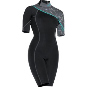 BARE 2MM Women's Elate Shorty Wetsuit | Comfortable high Stretch Neoprene Material | Short Sleeve | Great for All Watersports, Scuba Diving and Snorkeling