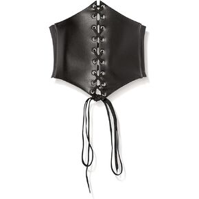 Daisy corsets womens Lavish Black Faux Leather Corset Belt CincherCorset