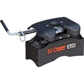 CURT 16530 Q20 5th Wheel Hitch Head Only, Legs or Roller Required, 20,000 lbs , Black