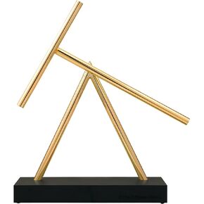 The Swinging Sticks Kinetic Energy Sculpture - Desktop Toy Version (Black/Gold)