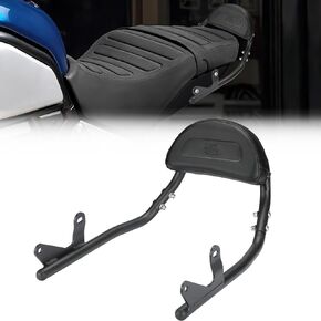 KEMIMOTO Motorcycle Sissy Bar Backrest Rear Passenger Backrest Compatible with CLX700 Rear Passenger Seat Replacement CLX-700 Accessories,Black