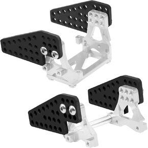 ESILUN Aluminum Alloy and Carbon Fiber Combo Shock Mount Multiple Mounting Positions Damper Holder for TRX4M 1/18 RC Crawler Upgrades (Black)