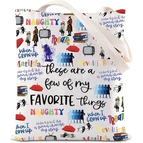 ENSIANTH Broadway Musical Tote Bag Musical Comedy Movie Merch Musical Theatre Actor Gift Broadway Mask Theatre Drama Bag