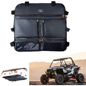 Sresk UTV RZR 1000 XP Accessories, RZR XP Roof Bag Overhead Storage Bag Map Bag For Polaris RZR XP 1000 (2-seat or 4-seat models, all years) Water Resistant Large Capacity (Orange Piping)