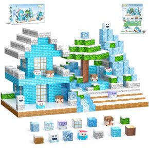 JauniQ Magnetic Blocks Set 100PCS Frozen Toys Gift for Girls Boys Age 4-6 5-7 8-13 STEM Fidget Building Sensory Kids Game