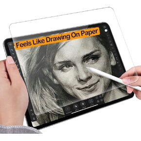 واقي شاشة ورقي لجهاز iPad Air 5th/4th 10.9 بوصة/iPad Pro 11 بوصة (2022 و2021 و2020 و2018) يبدو كتابة الرسم وكأنه على الورق، فليم غير لامع مضاد للوهج (عبوة من قطعتين)