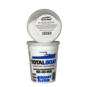 TotalBoat Fiberglass Milled Glass Fibers Additive Filler for Epoxy, Polyester, and Vinylester Resin (Quart)