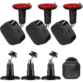 RAGNAROS 3Pcs Wall Mount Bracket for Blink Outdoor 3rd & 4th Gen, 360 Degree Adjustable Strong Adhesive Mount, 2 Ways Installation VHB Stick On or Screws, No Tools Need