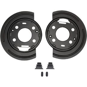 TRQ Rear Brake Rotor Backing Plate Dust Shield Set Direct Fit for Chevrolet GMC Van Pickup Truck New