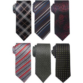 joy alice Tie For Men 6 PCS Necktie Woven Jacquard Neck Ties Set