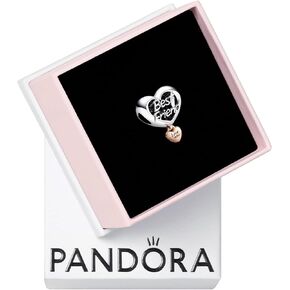 Pandora Love You Best Friend Heart Charm Bracelet Charm Moments Bracelets - Stunning Women's Jewelry - Gift for Women in Your Life - Made Rose & Sterling Silver, With Gift Box