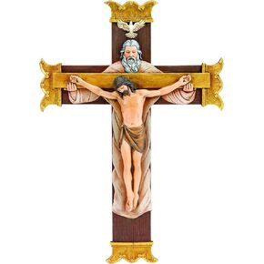 Joseph's Studio by Roman - Collection, 10.25" H Holy Trinity Crucifix, Made from Resin, High Level of Craftsmanship and Attention to Detail, Durable and Long Lasting