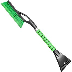 SEAAES 3 Pack Car Snow Scraper and Brush, 27 Inch Snow Brush for Car Window, Detachable Ice Scraper with Foam Grip for Windshield SUV Truck