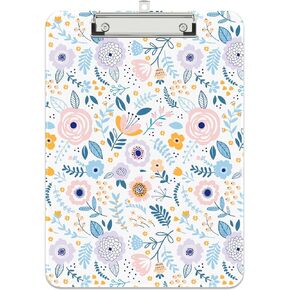 Rimilak Plastic Clipboards with Metal Clip, A4 Letter Size 9" x 12.5" Office Decorative Clipboards for Students Women Men and Kids, Cute Clipboard Custom Pattern