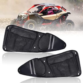 Leopauto Side Door Bags, Storage Bags with Knee Pad for UTV Front Door Both Side, Compatible with Polaris RZR XP 1000 Turbo S900/1000, Black