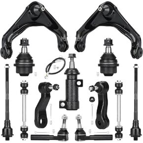 Autsurles Front Upper Control Arms with Ball Joints for Chevy Silverado 1500 2500 HD 3500 HD Suburban 2500 Avalanche 2500, GMC Sierra 1500 HD 2500 HD 3500 HD Yukon XL 2500 Hummer H2 Suspension Kit